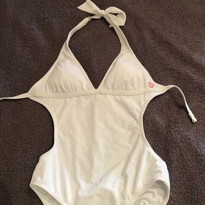 Billabong white one piece monokini- sz small NWT
